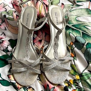 Silver Wedges Formal Shoes 8.5 “ Call It Spring”